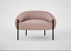 Isola Armchair Siena Cotton Dusky Pink / Black