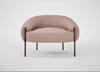 Isola Armchair Siena Cotton Dusky Pink / Bronze