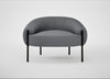 Isola Armchair Siena Cotton Shale Grey / Black