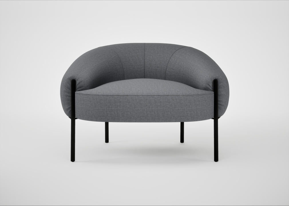 Isola Armchair Siena Cotton Shale Grey / Black
