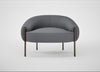 Isola Armchair Siena Cotton Shale Grey / Bronze
