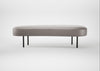Isola Large Ottoman Daino Leather Elephant / Black