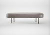Isola Large Ottoman Daino Leather Elephant / Bronze