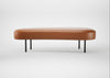 Isola Large Ottoman Daino Leather Treacle / Black