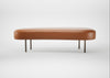 Isola Large Ottoman Daino Leather Treacle / Bronze