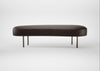 Isola Large Ottoman Leather Grain Chocolate 066 / Bronze