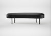 Isola Large Ottoman Leather Grain Graphite 063 / Black