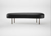 Isola Large Ottoman Leather Grain Graphite 063 / Bronze