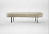 Isola Large Ottoman Leather Grain Storm 006 / Bronze