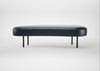Isola Large Ottoman Leather Stonewash Navy Blue 279 / Black