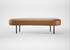 Isola Large Ottoman Leather Stonewash Toffee 277 / Black
