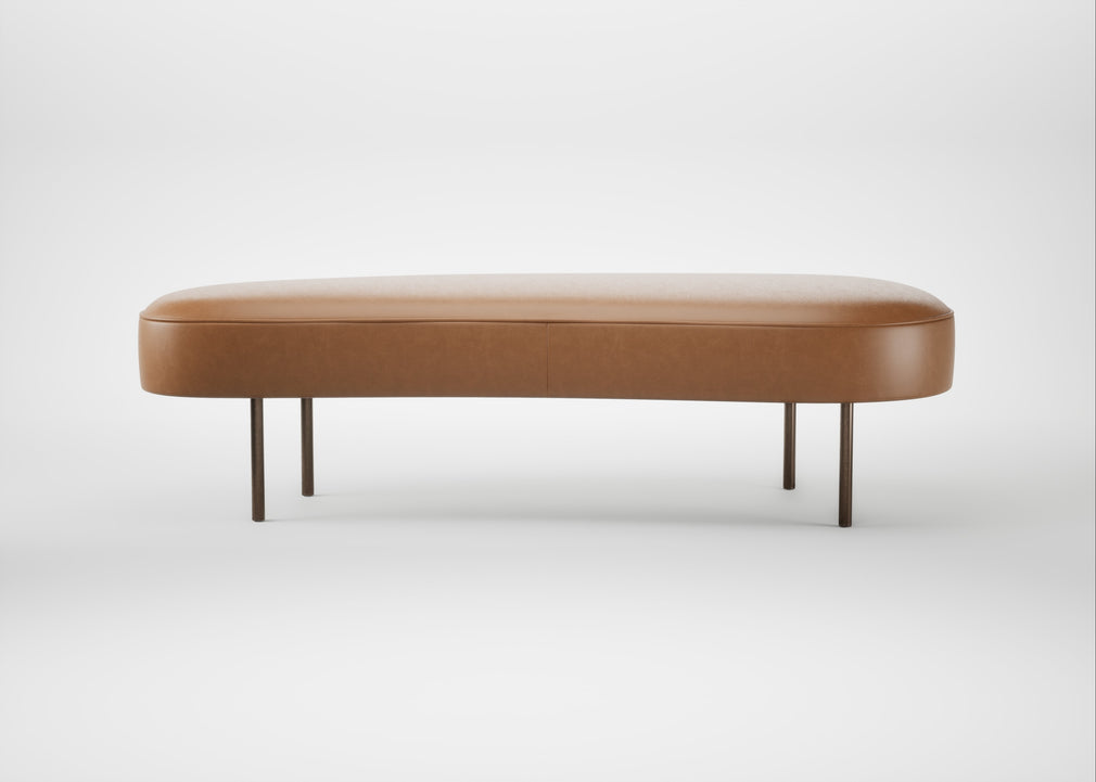 Isola Large Ottoman Leather Stonewash Toffee 277 / Bronze