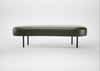 Isola Large Ottoman Leather Stonewash Vintage Green 278 / Black