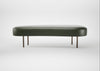 Isola Large Ottoman Leather Stonewash Vintage Green 278 / Bronze