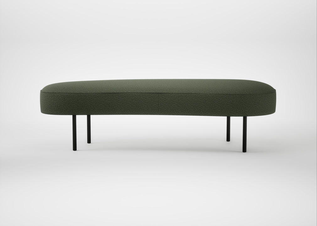 Isola Large Ottoman Loop Boucle Forest / Black