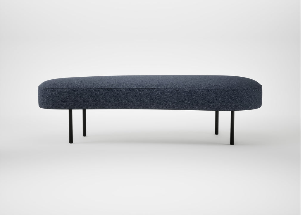 Isola Large Ottoman Loop Boucle Navy / Black