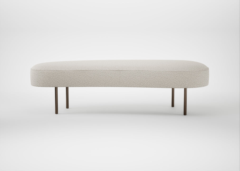 Isola Large Ottoman Loop Boucle Polar / Bronze