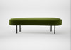 Isola Large Ottoman Nobilis Velvet Leaf / Black