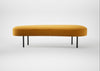 Isola Large Ottoman Nobilis Velvet Mustard / Black