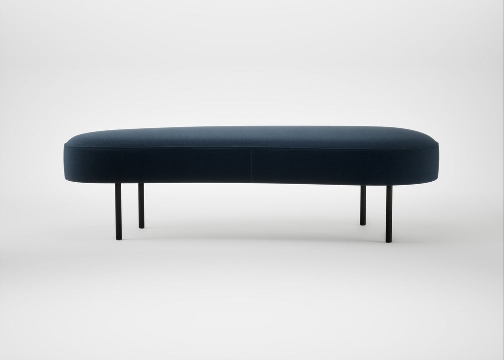 Isola Large Ottoman Nobilis Velvet Night / Black