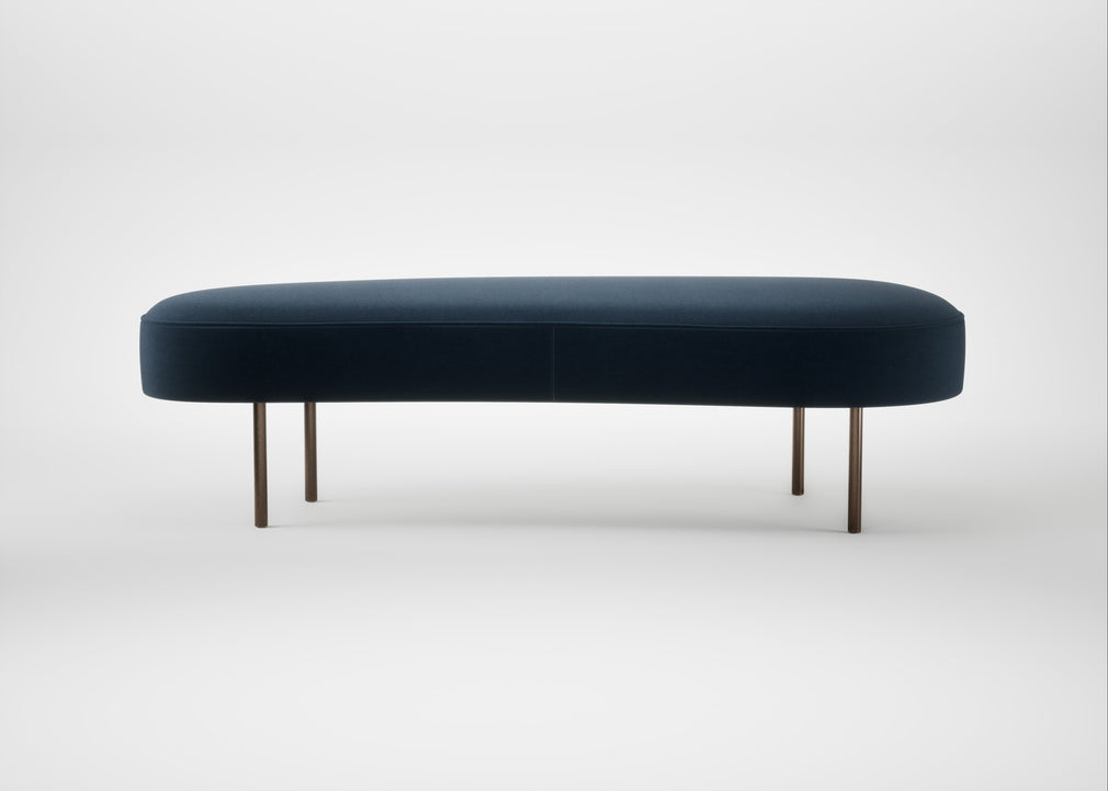 Isola Large Ottoman Nobilis Velvet Night / Bronze
