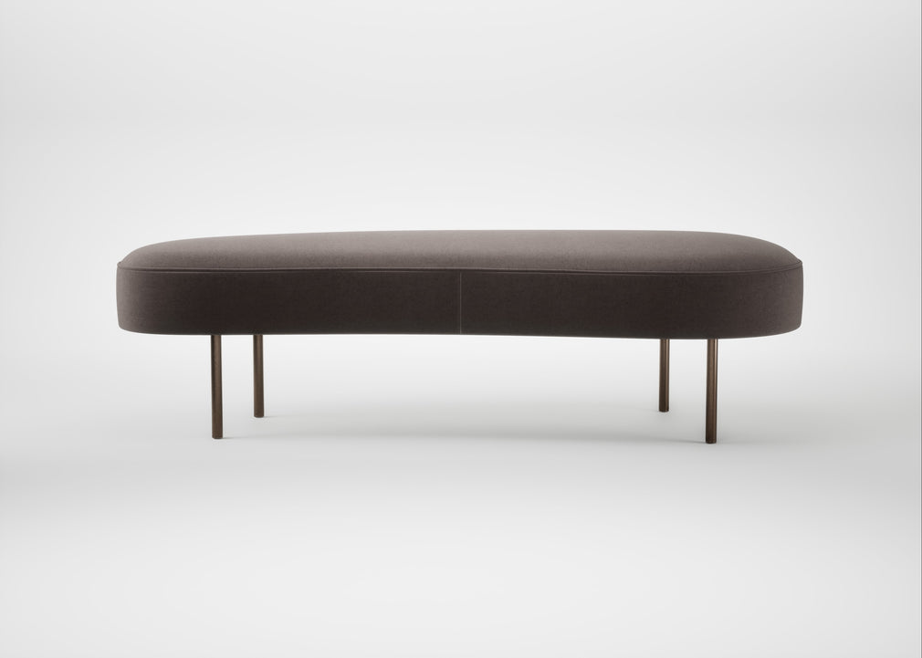 Isola Large Ottoman Nobilis Velvet Sable / Bronze
