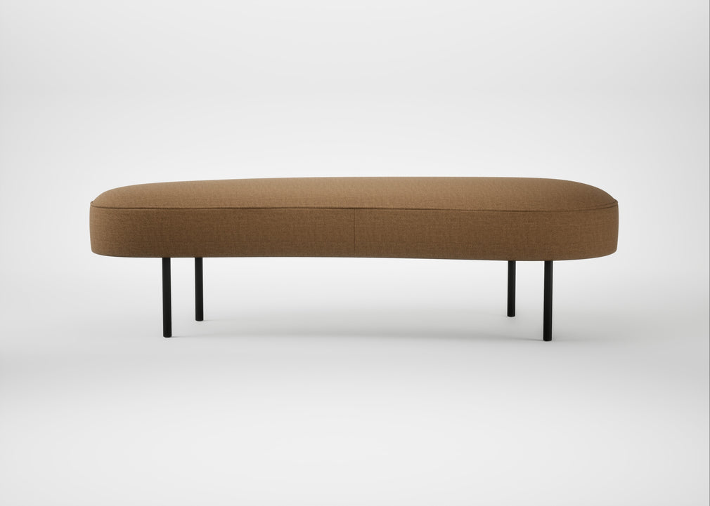 Isola Large Ottoman Siena Cotton Clay / Black