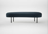 Isola Large Ottoman Siena Cotton Deep Sea / Black