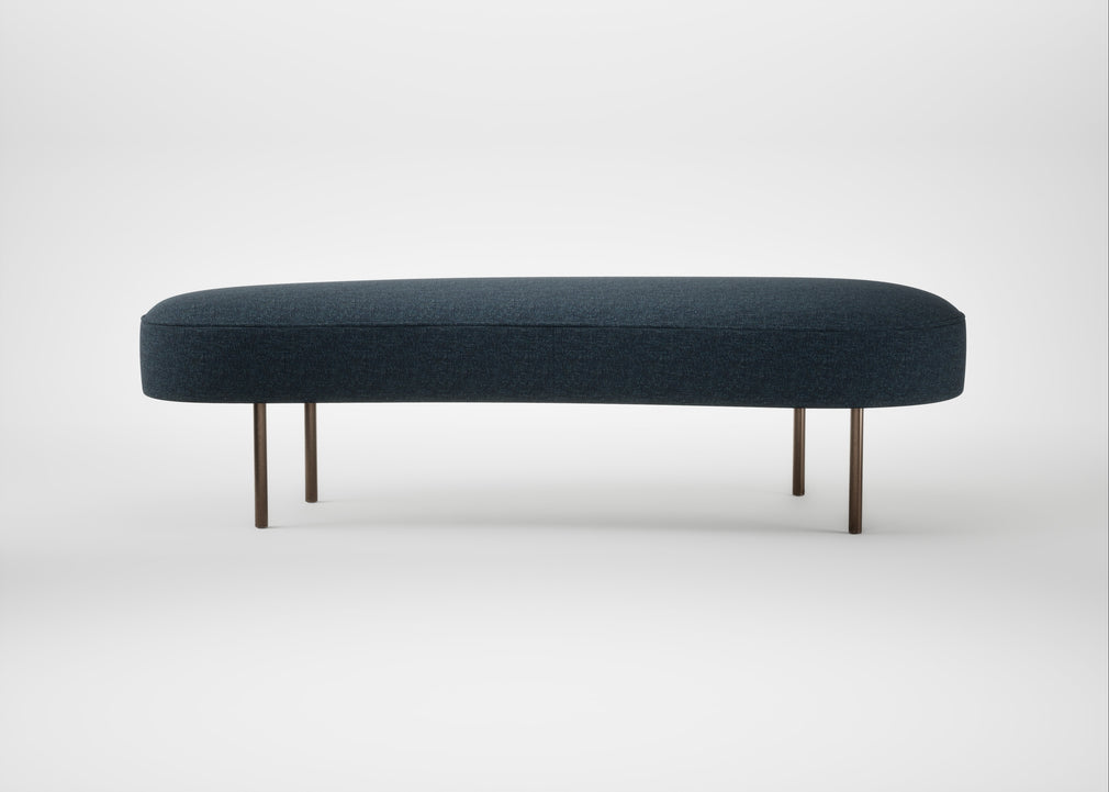 Isola Large Ottoman Siena Cotton Deep Sea / Bronze