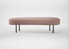 Isola Large Ottoman Siena Cotton Dusky Pink / Black