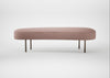 Isola Large Ottoman Siena Cotton Dusky Pink / Bronze