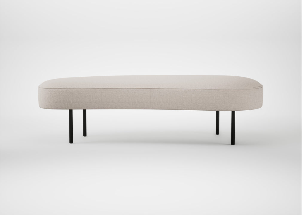 Isola Large Ottoman Siena Cotton Natural / Black