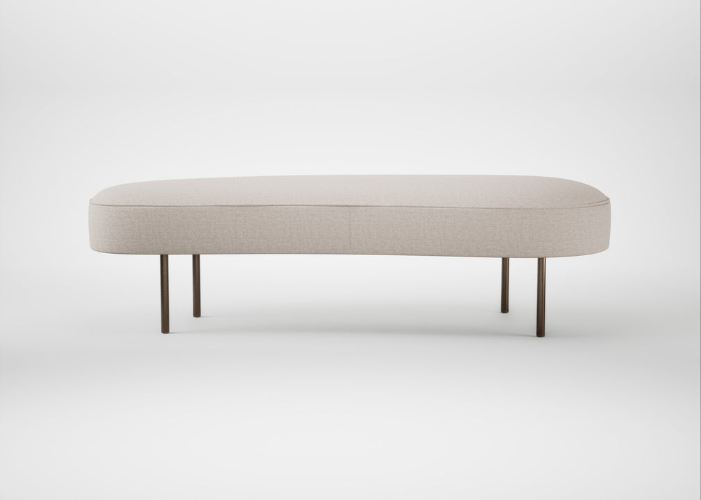 Isola Large Ottoman Siena Cotton Natural / Bronze