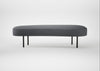 Isola Large Ottoman Siena Cotton Shale Grey / Black