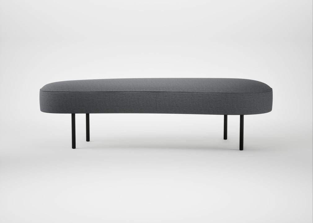 Isola Large Ottoman Siena Cotton Shale Grey / Black
