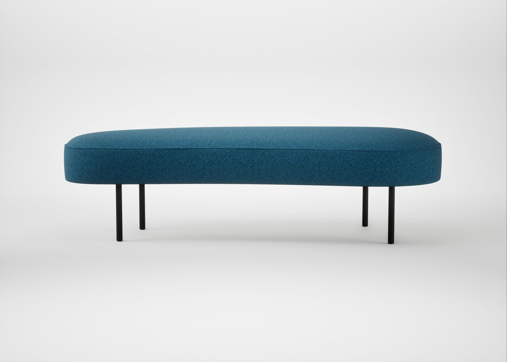 Isola Large Ottoman St Moritz Wool Blue / Black
