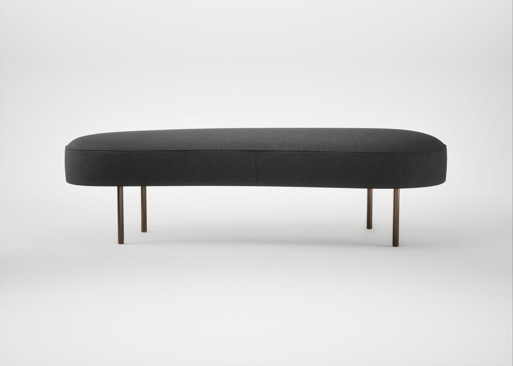 Isola Large Ottoman St Moritz Wool Grey / Bronze