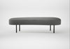 Isola Large Ottoman St Moritz Wool Light Grey / Black