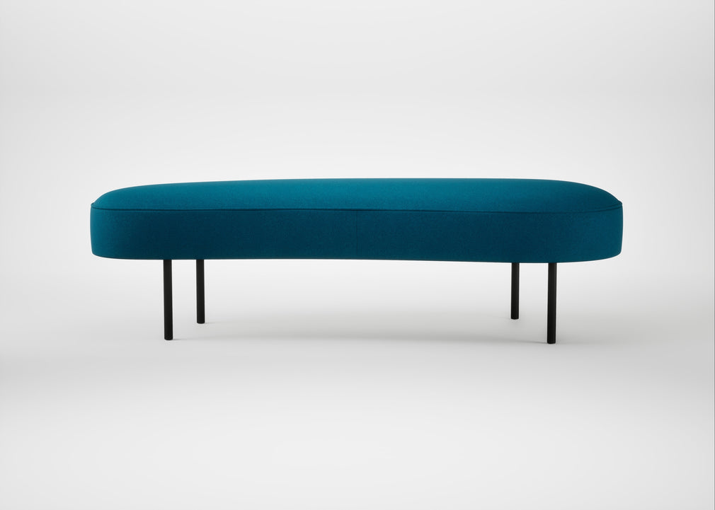 Isola Large Ottoman St Moritz Wool Teal / Black