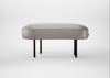 Isola Small Ottoman Daino Leather Elephant / Black