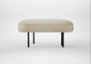 Isola Small Ottoman Leather Grain Dark Brown 068 / Black