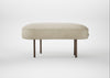 Isola Small Ottoman Leather Grain Dark Brown 068 / Bronze
