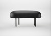 Isola Small Ottoman Leather Grain Graphite 063 / Black