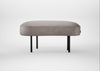 Isola Small Ottoman Leather Grain Light Grey 060 / Black