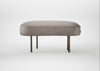 Isola Small Ottoman Leather Grain Light Grey 060 / Bronze
