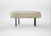 Isola Small Ottoman Leather Grain Storm 006 / Black