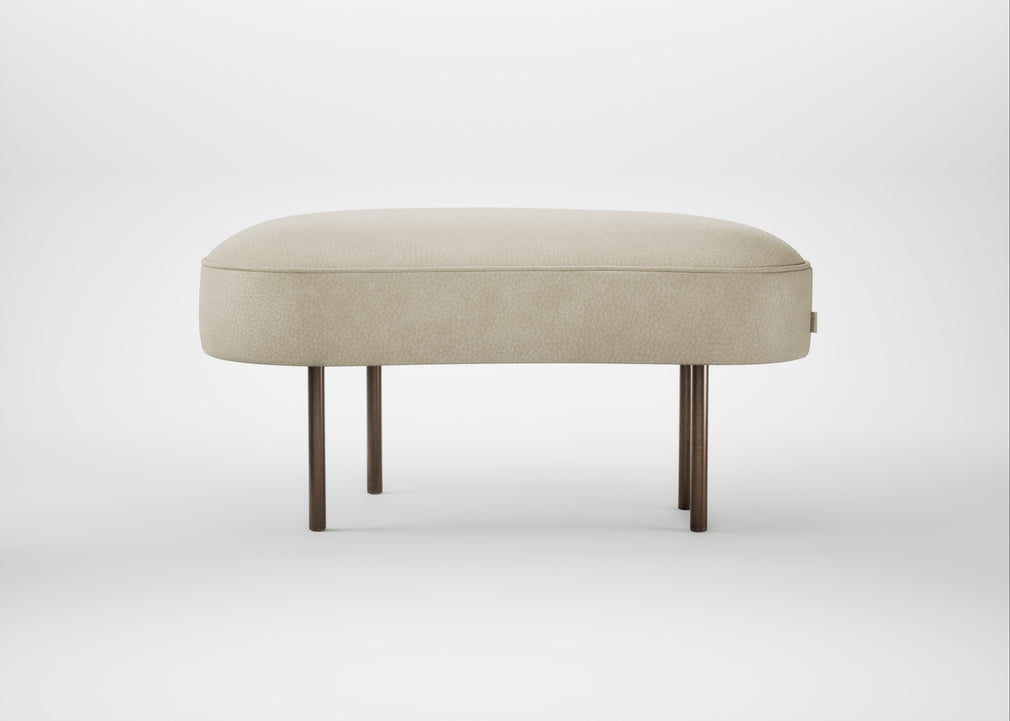 Isola Small Ottoman Leather Grain Storm 006 / Bronze