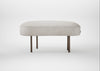 Isola Small Ottoman Leather Grain White 000 / Bronze
