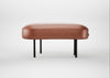 Isola Small Ottoman Leather Stonewash Light Brown 274 / Black