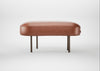 Isola Small Ottoman Leather Stonewash Light Brown 274 / Bronze